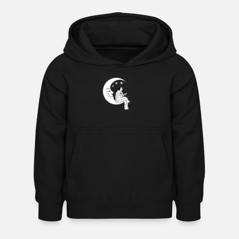 PierrotLune.png - Sweat à capuche Enfant - noir