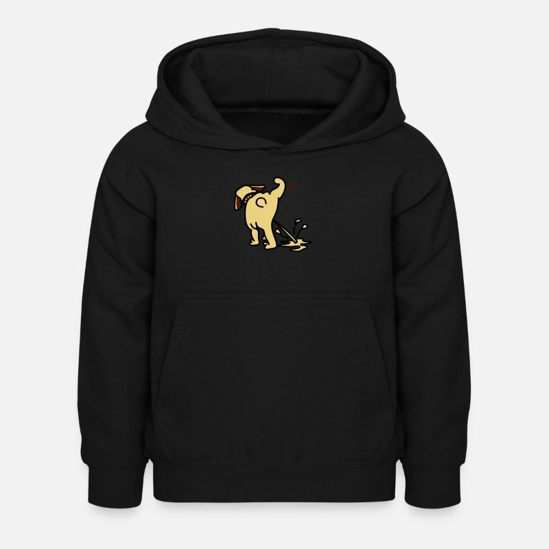 pinkelhund - Kinder Hoodie - Schwarz