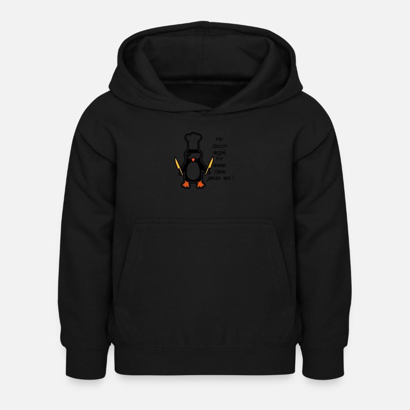 mir doch egal - Kinder Hoodie - Schwarz