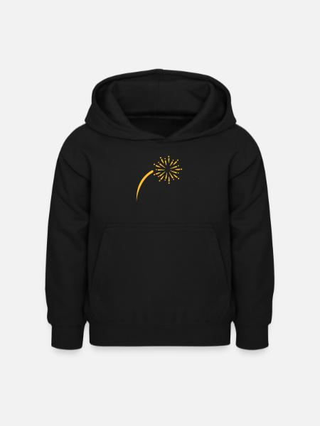 Feuerwerk - Kinder Hoodie - Schwarz