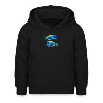 Sea Fish Colorful Fish Dori Coral Fish Coral Coral - Kids Hoodie - black - Front - AI Model Kid Female (0cm)