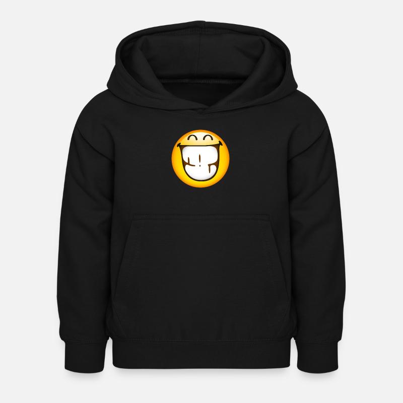 Smiley Glossy Happy Teeth - Felpa con cappuccio per bambini - nero