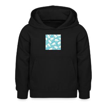 Ours polaire - Sweat à capuche Enfant - noir - Devant - AI Model Kid Female (0cm)