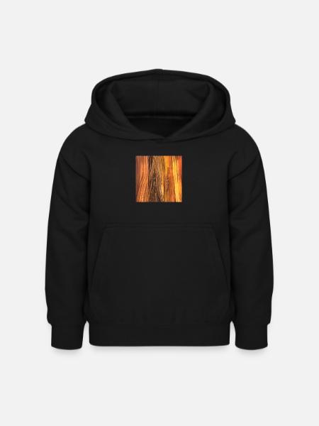 Holz - Kinder Hoodie - Schwarz