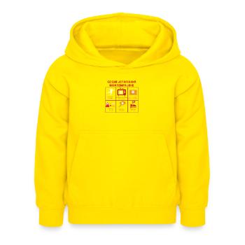 handball humour drôles handballeur temps libre - Sweat à capuche Enfant - jaune - Devant - AI Model Kid Female (0cm)