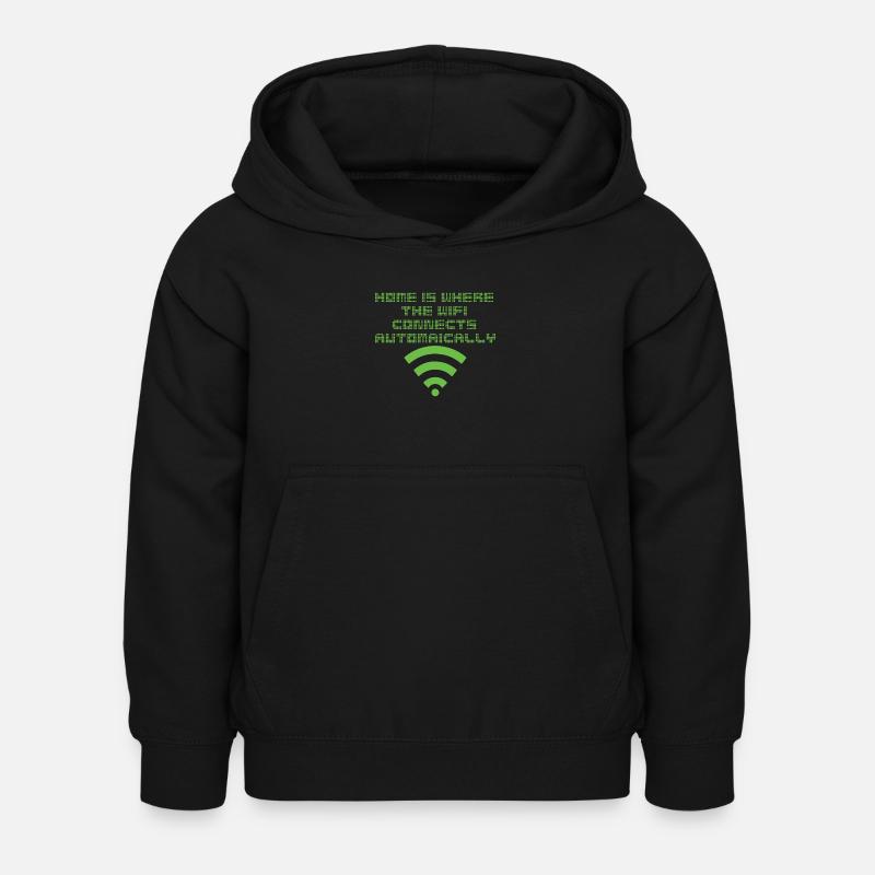 Wireless Wifi Wlan Gamer IT Programmer Gift - Kids Hoodie - black