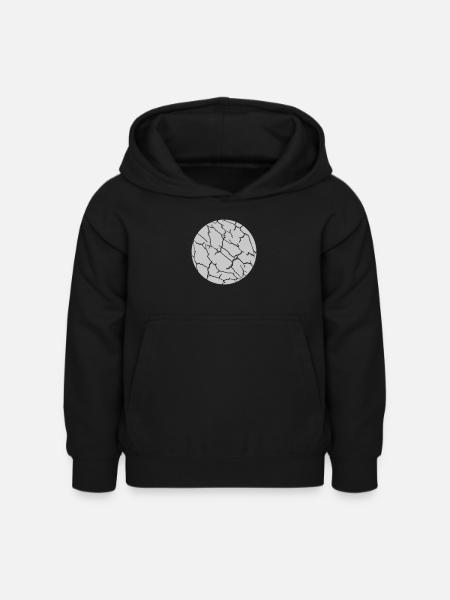 Ball Risse Muster Textur - Kinder Hoodie - Schwarz