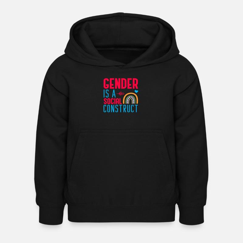 Gender is a Social Construct - Kinder Hoodie - Schwarz