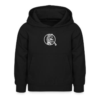 Dinosaure T-Rex Rawr - Sweat à capuche Enfant - noir - Devant - AI Model Kid Female (0cm)
