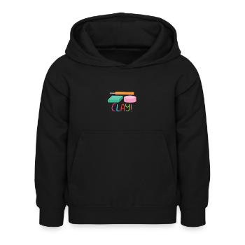 Seize the clay POLYMER CLAY - Kids Hoodie - black - Front - AI Model Kid Female (0cm)