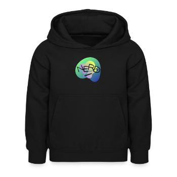 NERD - Kinder Hoodie - Schwarz - Vorne - AI Model Kid Female (0cm)