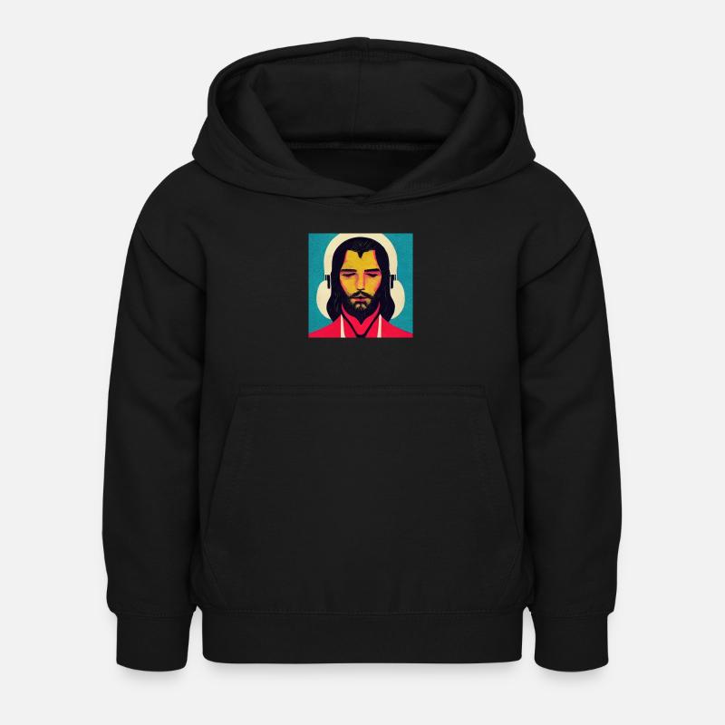 Musique - Jésus - Sweat à capuche Enfant - noir
