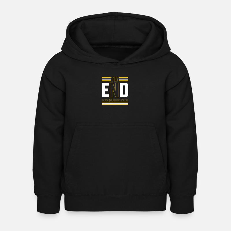 The End Coole Sprüche Texte Statement - Kinder Hoodie - Schwarz