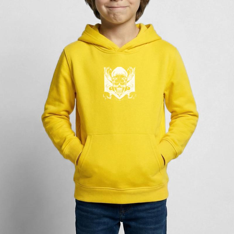 Halloween- oder Horror- Totenschädel mit Ornamente Kinder Hoodie