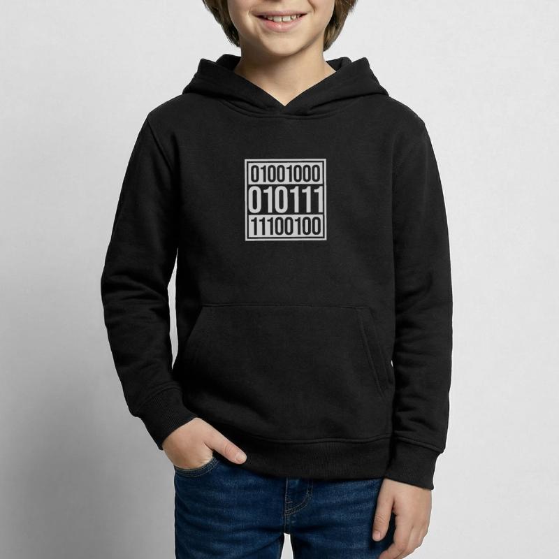 Binary Code Program Language Kids Hoodie