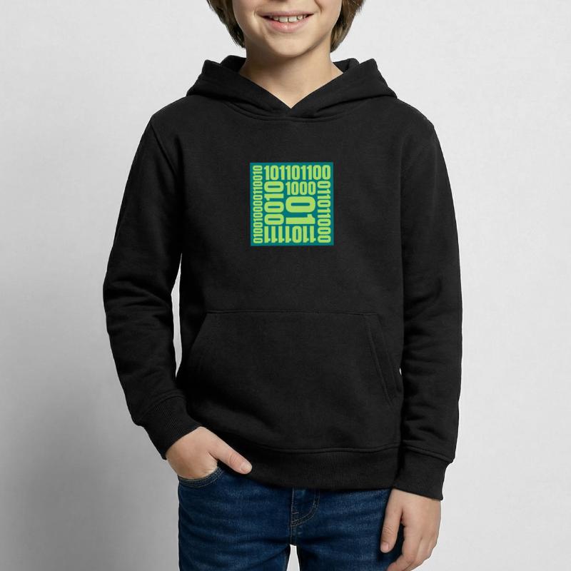 Binary Code Program Language Kids Hoodie