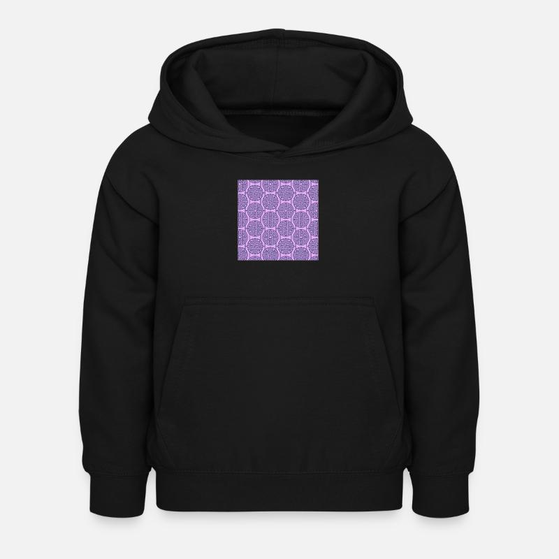 Chinese pattern - Kids Hoodie - black