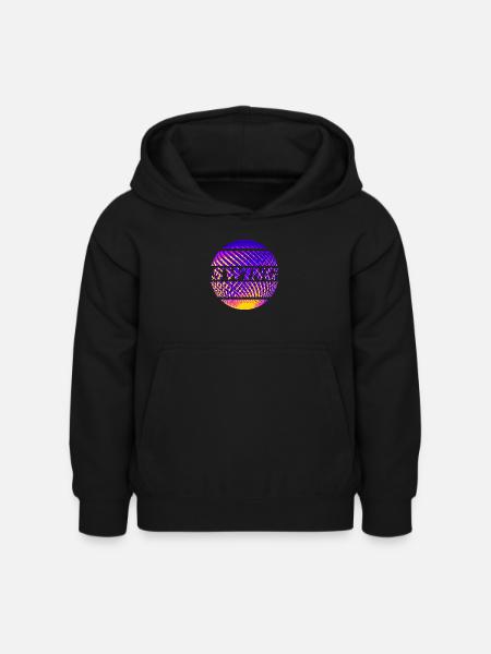 Swing Diskokugel - Kinder Hoodie - Schwarz