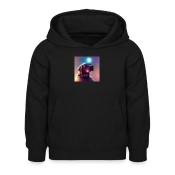 The Universe Dog - Kids Hoodie - black - Front - AI Model Kid Female (0cm)