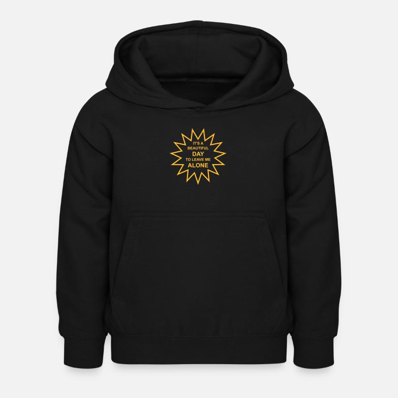 Journée Laissez-moi tranquille - Sweat à capuche Enfant - noir