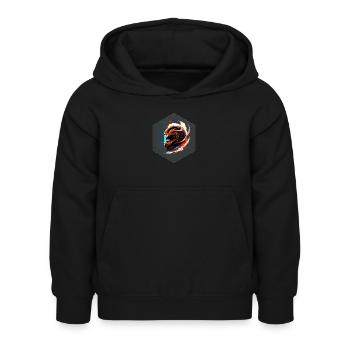 Casque de motard - Sweat à capuche Enfant - noir - Devant - AI Model Kid Female (0cm)