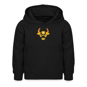 Stilisierter Kuhkopf - Kinder Hoodie - Schwarz - Vorne - AI Model Kid Female (0cm)