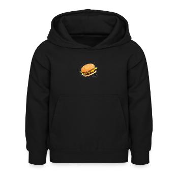 Cheeseburger - Sweat à capuche Enfant - noir - Devant - AI Model Kid Female (0cm)