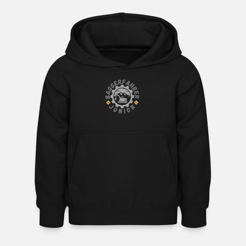 Baggerfahrer - Kinder Hoodie - Schwarz