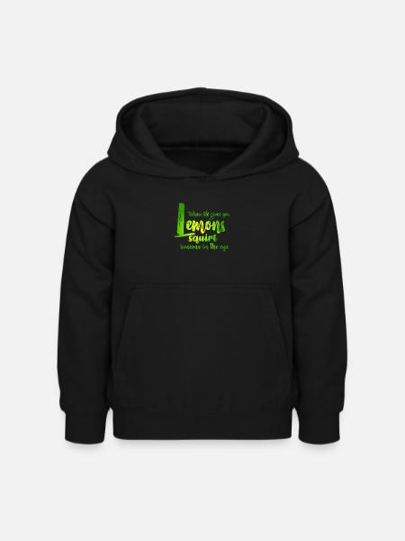 FUN Quote - Lemon Squirt - col - Kinder Hoodie - Schwarz