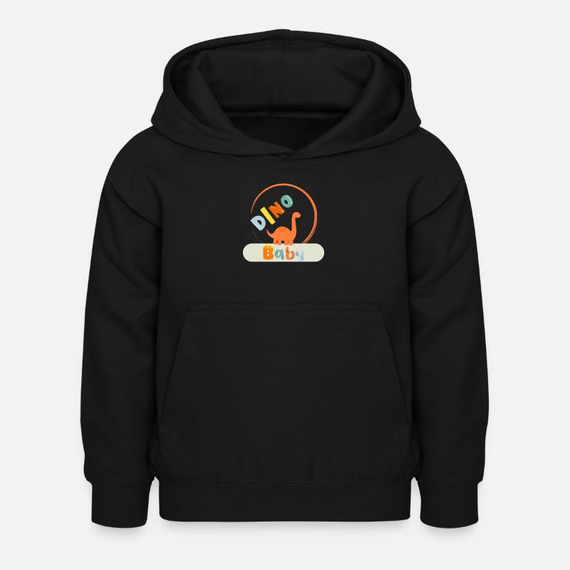 Dino Bébé - Sweat à capuche Enfant - noir