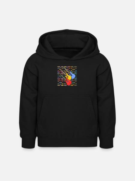 Gitarren - Kinder Hoodie - Schwarz
