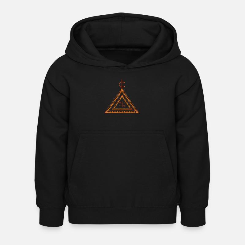 design berbère amazigh kabyle - Sweat à capuche Enfant - noir