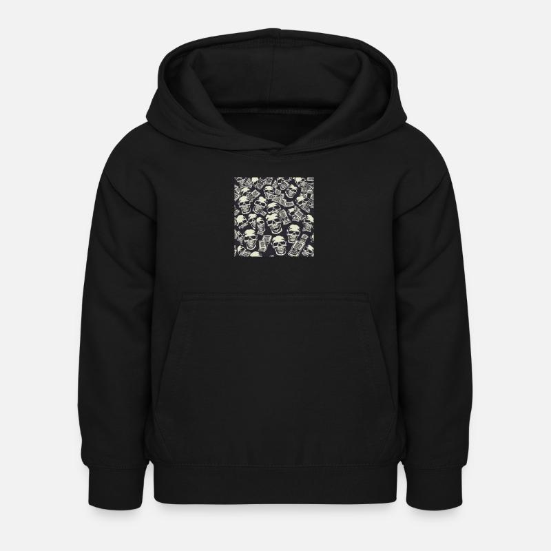 Terre du crâne - Sweat à capuche Enfant - noir