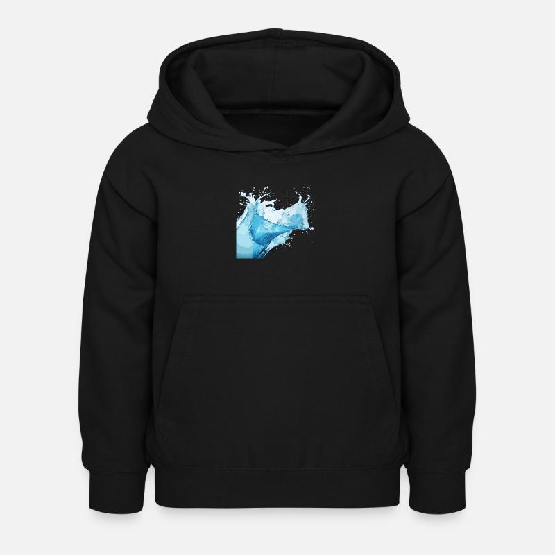 Des éclaboussures d’eau ! - Sweat à capuche Enfant - noir