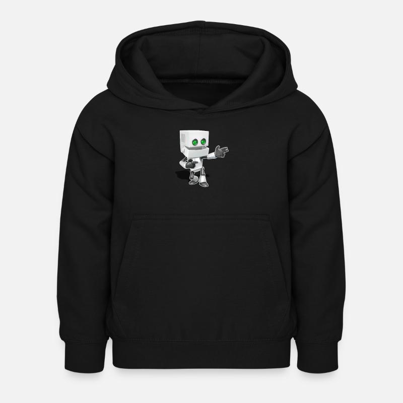 Chibi Robot - Kids Hoodie - black
