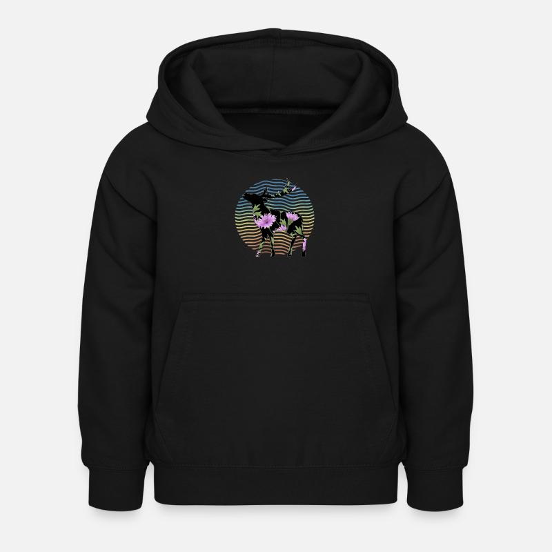 Cerf - Sweat à capuche Enfant - noir