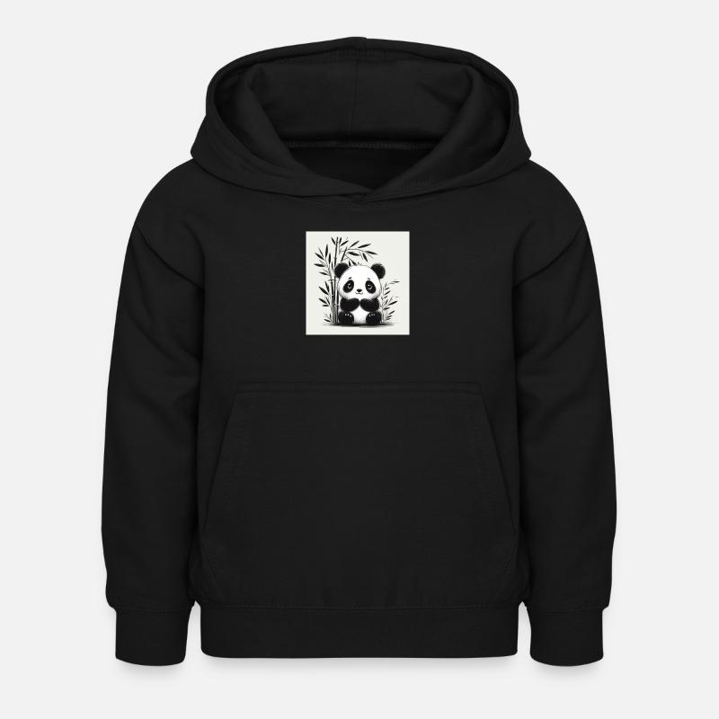 Panda mignon - Sweat à capuche Enfant - noir