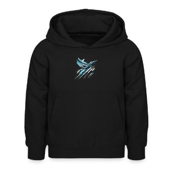 Soaring Cyber Swan - Kids Hoodie - black - Front - AI Model Kid Female (0cm)