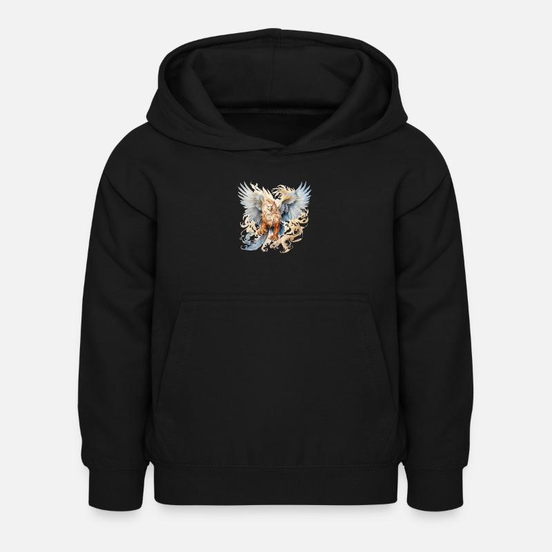 Griffon mythique - Sweat à capuche Enfant - noir