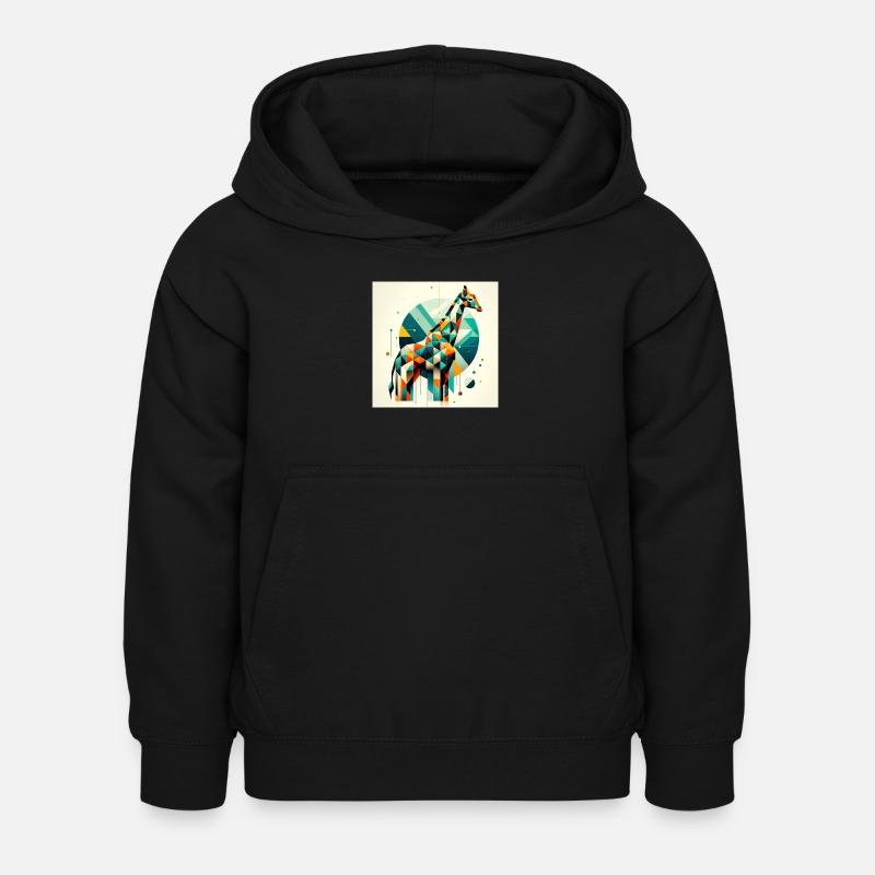 Géométrique 1 - Sweat à capuche Enfant - noir