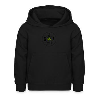 jga 2025 - Kinder Hoodie - Schwarz - Vorne - AI Model Kid Female (0cm)