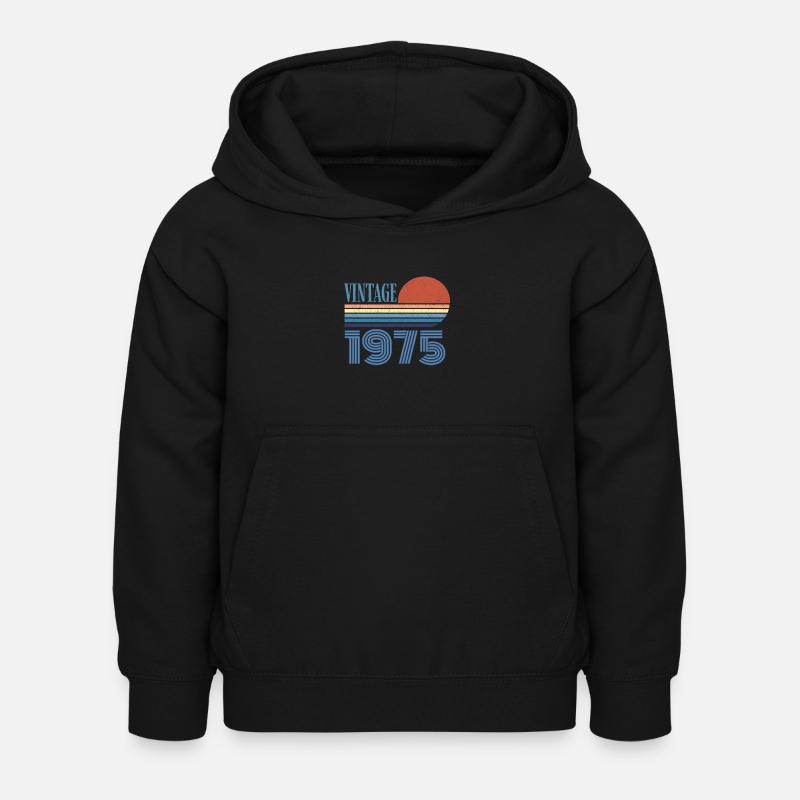 vintage 1975 - Sweat à capuche Enfant - noir