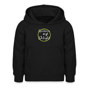 geek trouver l’équilibre anniversaire équilibre dans le chaos - Sweat à capuche Enfant - noir - Devant - AI Model Kid Female (0cm)