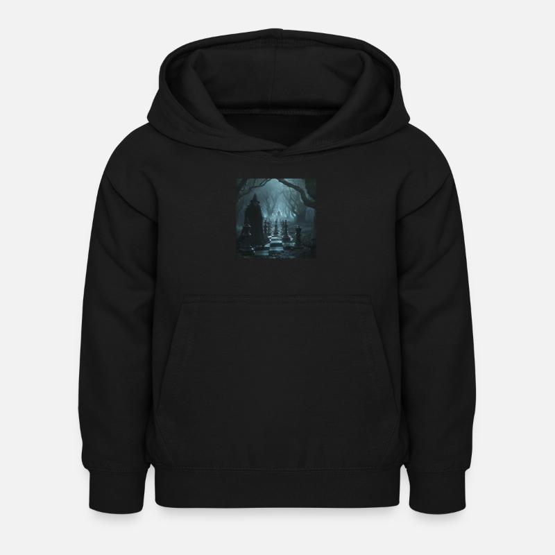échecs - Sweat à capuche Enfant - noir