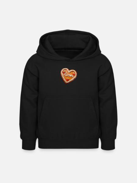 Kirmes-Lebkuchenherz - Kinder Hoodie - Schwarz