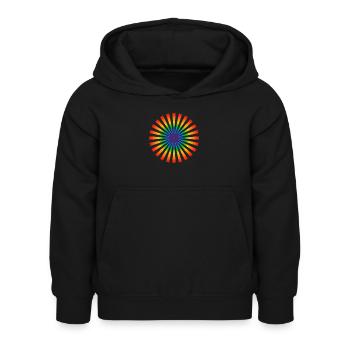 Fleur de fierté - Sweat à capuche Enfant - noir - Devant - AI Model Kid Female (0cm)