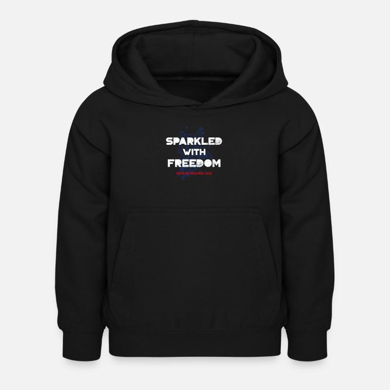 Sparkled with Freedom - Kinder Hoodie - Schwarz