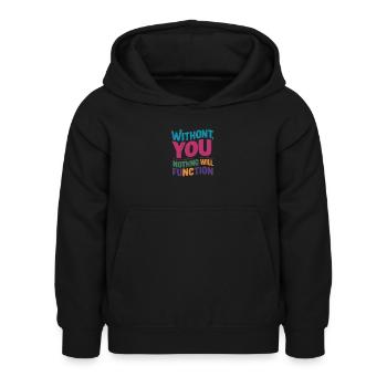 Sans vous, rien ne fonctionnera - Sweat à capuche Enfant - noir - Devant - AI Model Kid Female (0cm)