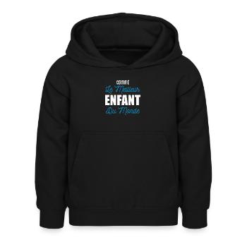 meilleur enfant / ado / adolescent - Sweat à capuche Enfant - noir - Devant - AI Model Kid Female (0cm)