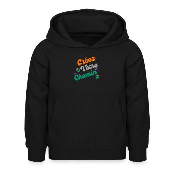 The path of creativity - Kids Hoodie - black - Front - AI Model Kid Female (0cm)